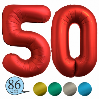 Balón narodeninový číslo 50 chromový 
