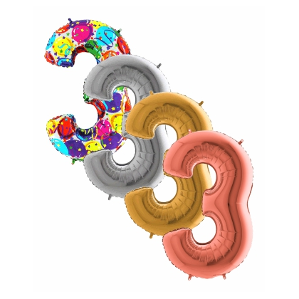 Balón Číslo malé 3