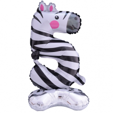 Stojaci Balón Číslo 5 Zebra mini
