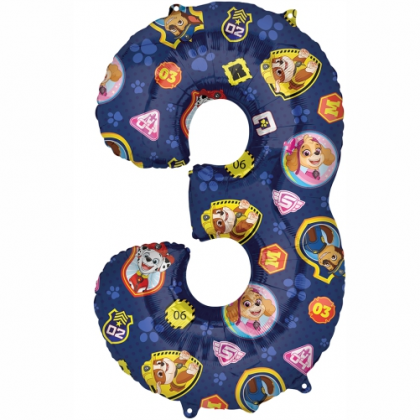 Balón číslo 3 Paw Patrol veľké