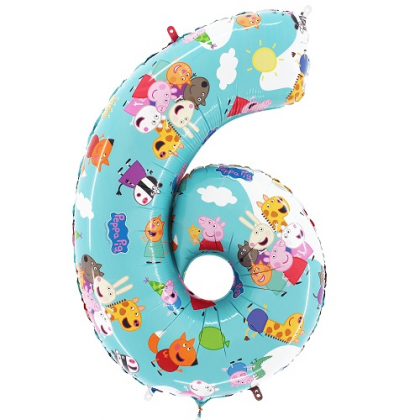 Balón číslo 6 Peppa Pig veľké