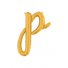 Písmeno malé zlaté P script