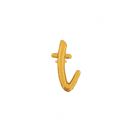 Písmeno malé zlaté T script