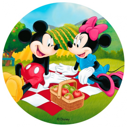 Jedlý obrázok Mickey & Minnie Mouse 20 cm
