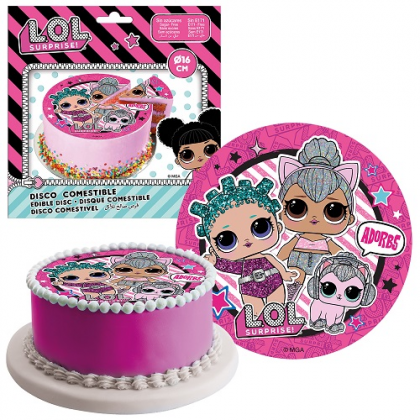 Jedlý obrázok L.O.L 16 cm fondán