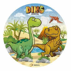 Jedlá oplátka Dinosaury 20 cm