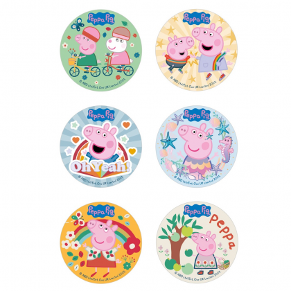 Jedlé obrázky Peppa Pig na muffiny 6 ks