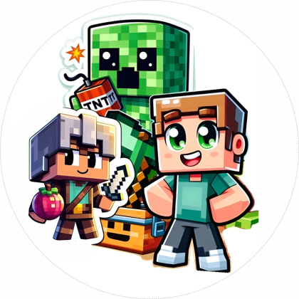 Jedlá oplátka Minecraft 20 cm