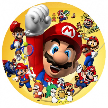 Jedlá oplátka Super Mário 20 cm