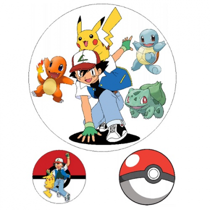 Jedlá oplátka Pokémon 20 cm