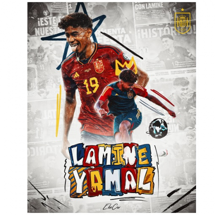 Jedlá oplátka na tortu Lamine Yamal A4