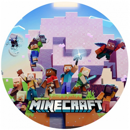 Jedlá oplátka Minecraft 20 cm