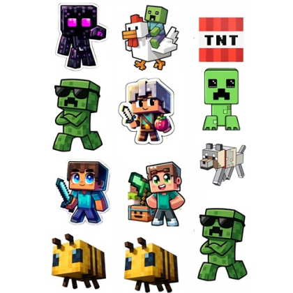 Jedlá oplátka Minecraft 