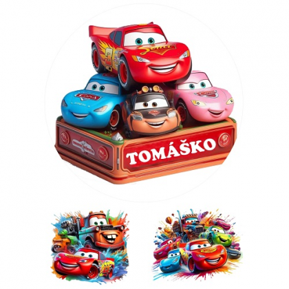Jedlá oplátka Cars s menom 