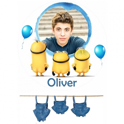 Jedlá oplátka Mimoni s vlastnou fotkou 20 cm