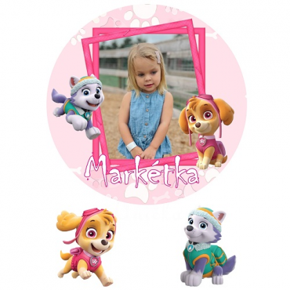 Jedlá oplátka Paw Patrol s vlastnou fotkou 20 cm