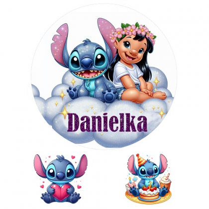 Jedlá oplátka Lilo a Stitch 20 cm