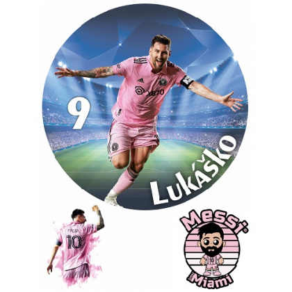 Jedlý obrázok Messi s menom