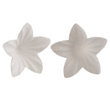 Oplátkový kvet mini biely 2 cm
