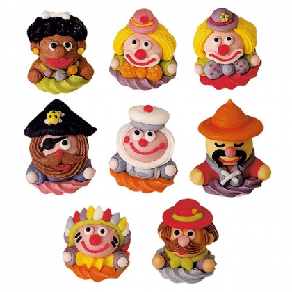 Cukrové dekorácie Karneval 6 ks