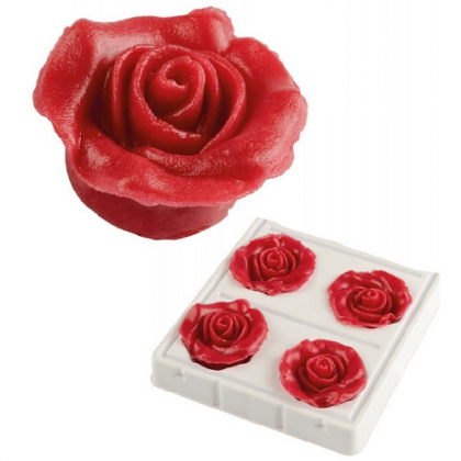 Cukrová dekorácia Ruža červená