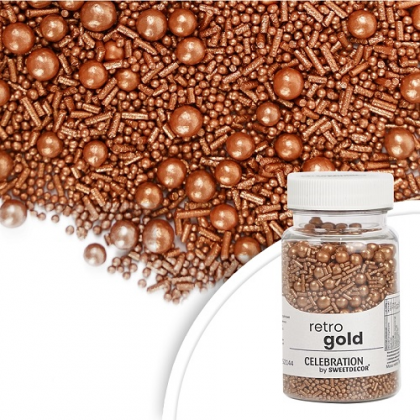 Cukrový posyp na tortu Zlatý