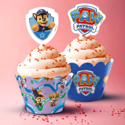 Sada na muffiny Paw Patrol košičky + zápichy