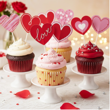 Dekorácia na tortu / muffiny Valentín