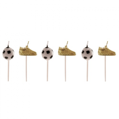Tortové sviečky Futbal 6 ks