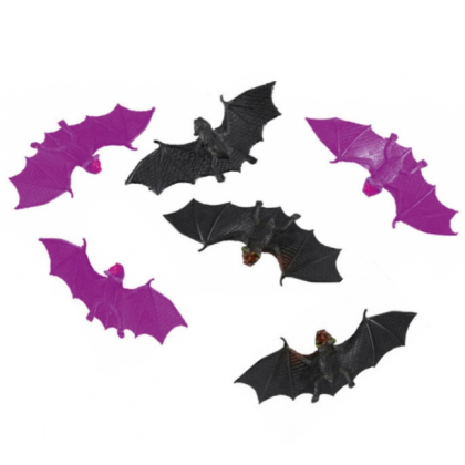 Strašidelné zvieratká - Netopiere 6 ks 5x3 cm