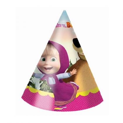 Party klobúky Máša a Medveď