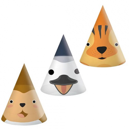 Párty klobúky Zvieratká