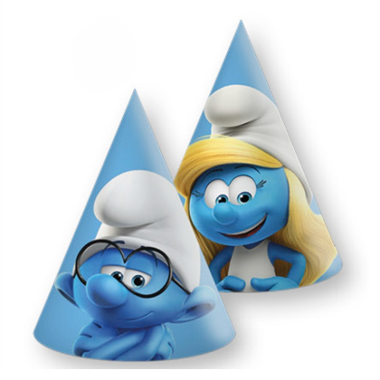 Párty klobúky Šmolkovia 8 ks