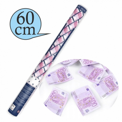 Konfety vystreľovacie 500 EUR bankovky 60cm