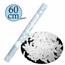 Konfety vystreľovacie MOTÝĽ biely 60cm