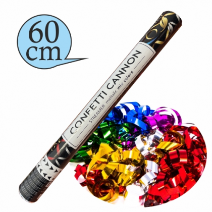 Konfety vystreľovacie Špirály mix metalické 60cm