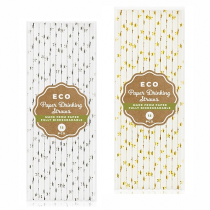 Papierové slamky s hviezdičkami