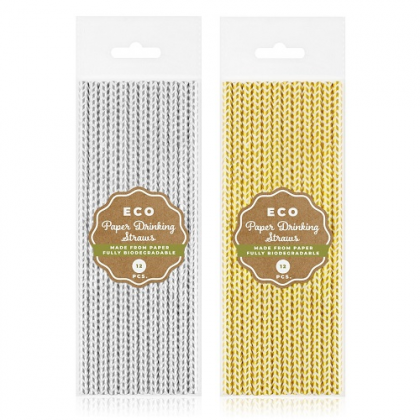 Papierové slamky prúžky ECO