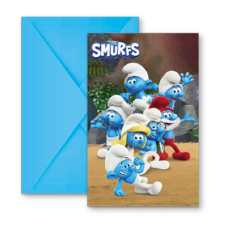 Pozvánky Šmolkovia 6 ks