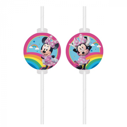 Papierové slamky Minnie Mouse