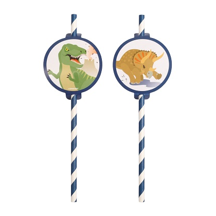 Papierové slamky Dinosaury