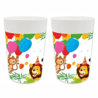 Plastové poháre Zvieratká Safari EKO
