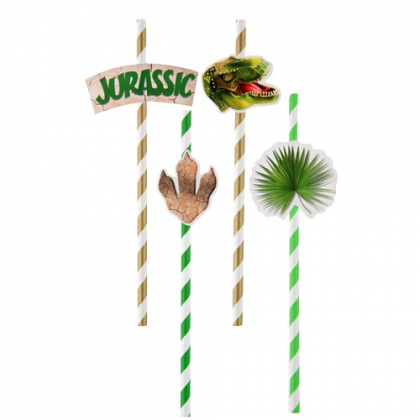 Papierové slamky Dinosaury