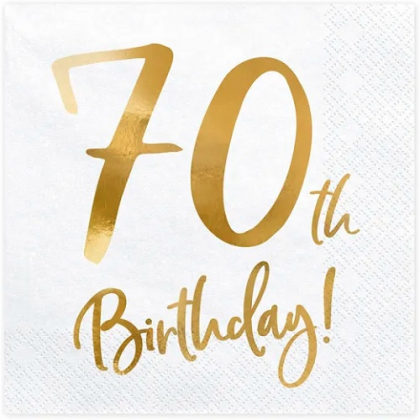 Servítky číslo 70 zlaté 