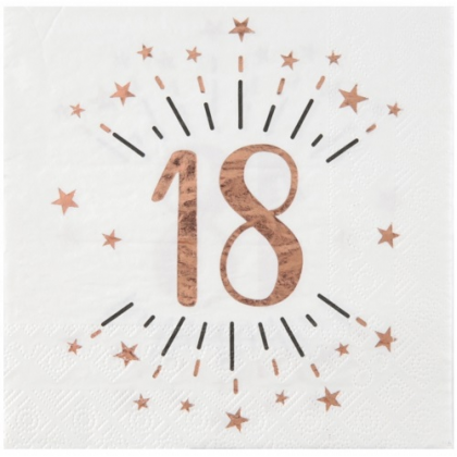 Servítky na narodeniny rose gold