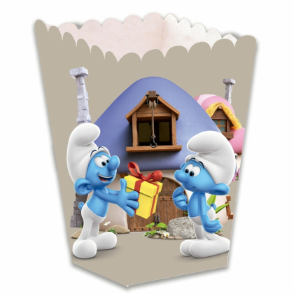 Krabička na popcorn Šmolkovia 12 ks