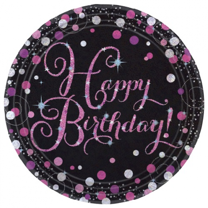 Taniere Happy Birthday ružové