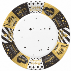 Taniere Happy Birthday čierno-zlaté