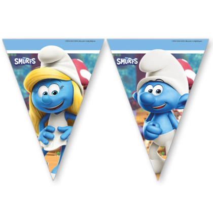 Vlajky Šmolkovia papierové