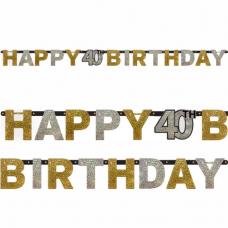 Banner Happy Birthday číslo 40